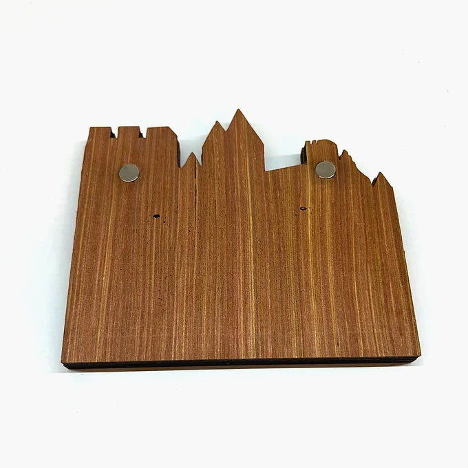Souvenirs de Carcassonne- Magnet en bois avec chevaux
