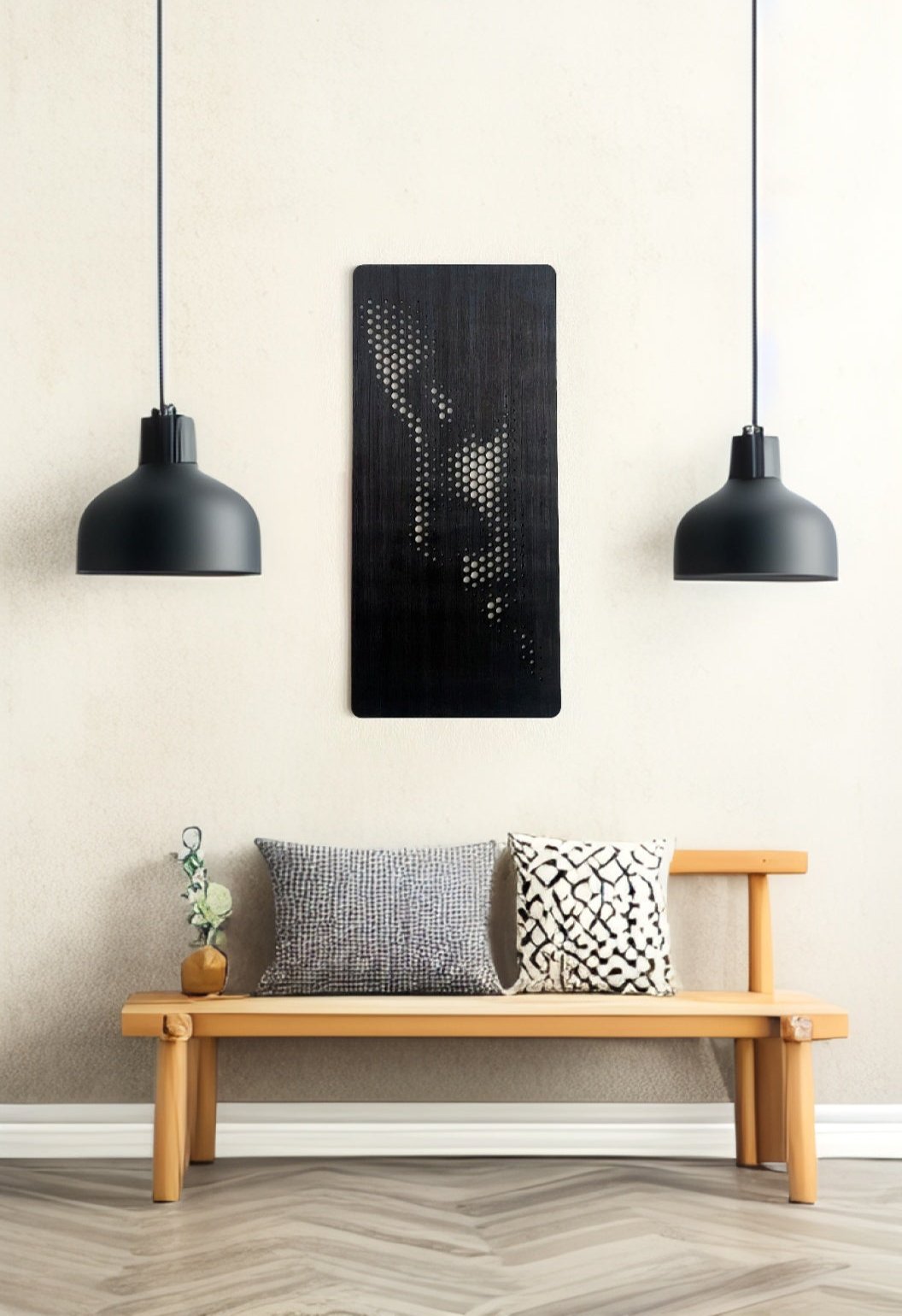 Décoration murale artistique en bois - Visage