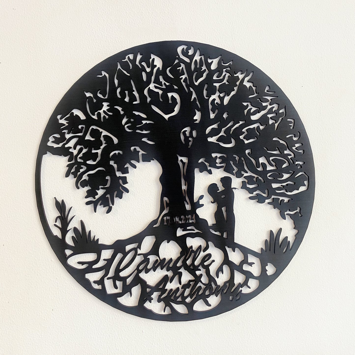 Décoration murale arbre de vie avec couple - Personnalisable