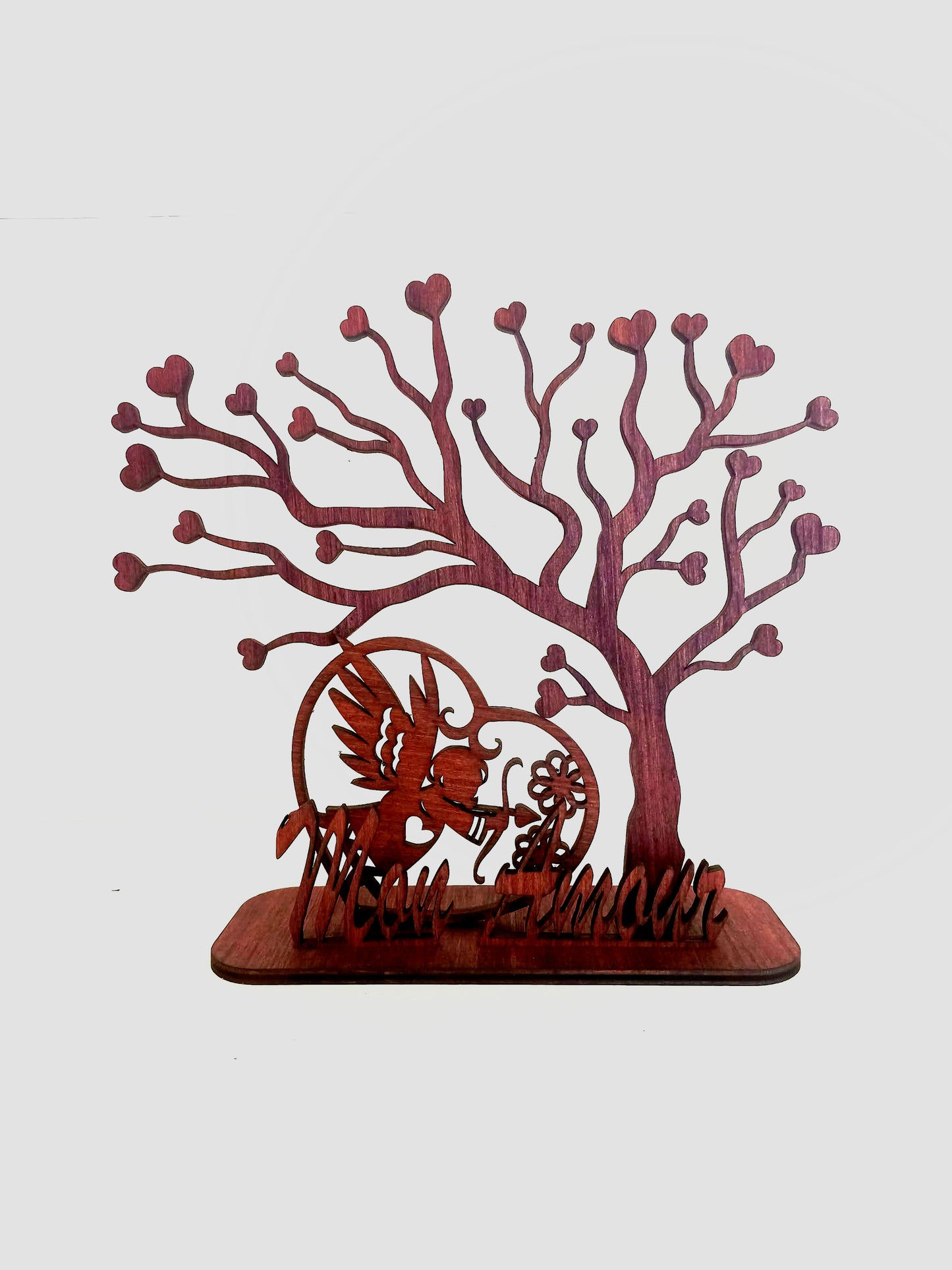 Arbre décoratif artisanale en bois - Arbre message personnalisable