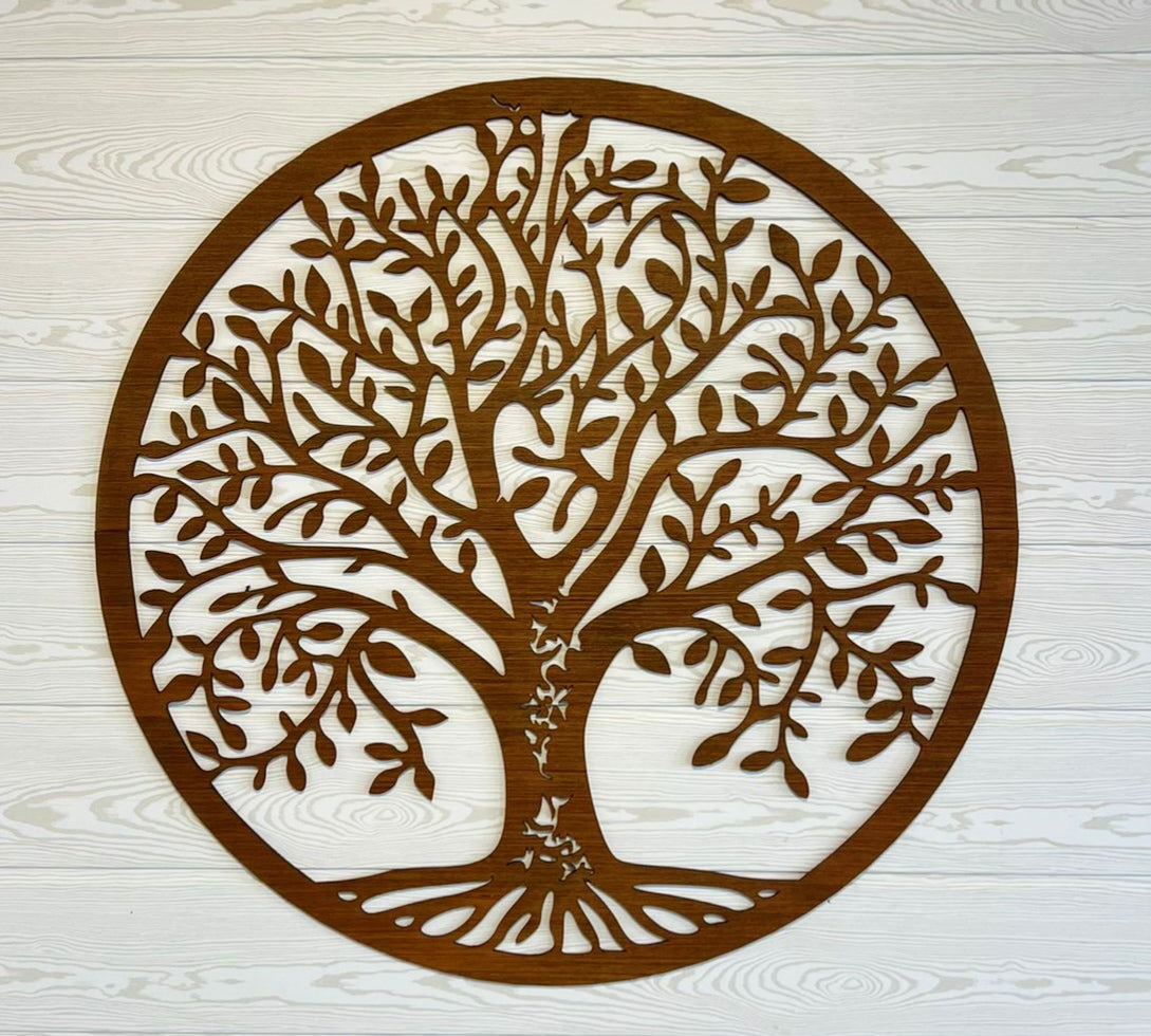 Décoration murale - Arbre de vie naturel artisanal en bois