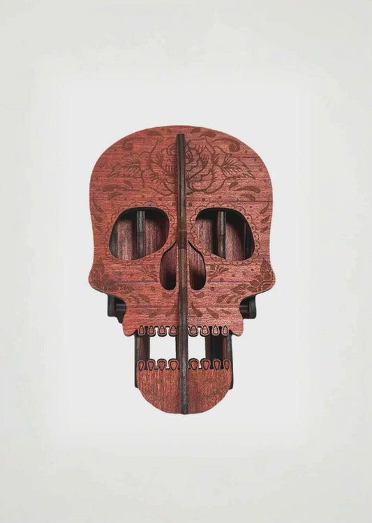 Objet décoratif en bois - Tête de mort artisana
